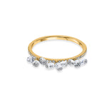 Load image into Gallery viewer, Dangling Briolette eternity band
